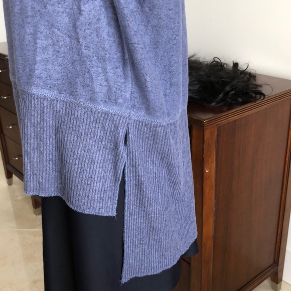 DOLMAN SLEEVE SWEATER IN WASHED  NAVY BLUE - Picture 6 of 7